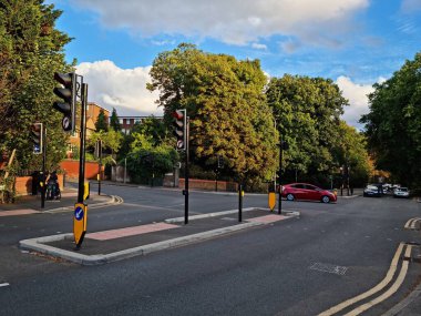 Beautiful View of Central Railway Station and City Centre of Luton England, Luton railway station is located in the town centre and Shopping Mall of Luton,  The Image Captured on 20-8-2022
