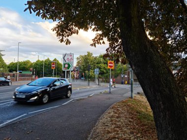 Beautiful View of Central Railway Station and City Centre of Luton England, Luton railway station is located in the town centre and Shopping Mall of Luton,  The Image Captured on 20-8-2022