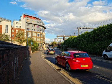 Beautiful View of Central Railway Station and City Centre of Luton England, Luton railway station is located in the town centre and Shopping Mall of Luton,  The Image Captured on 20-8-2022