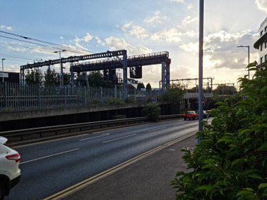 Beautiful View of Central Railway Station and City Centre of Luton England, Luton railway station is located in the town centre and Shopping Mall of Luton,  The Image Captured on 20-8-2022