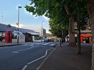Beautiful View of Central Railway Station and City Centre of Luton England, Luton railway station is located in the town centre and Shopping Mall of Luton,  The Image Captured on 20-8-2022