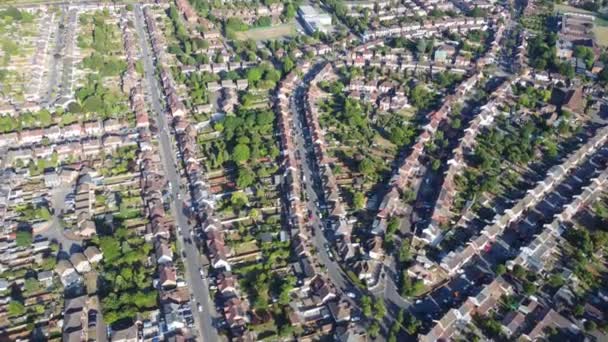 Hermoso Recorrido Aéreo Luton Town England Imágenes Vistas Aéreas Por — Vídeo de stock