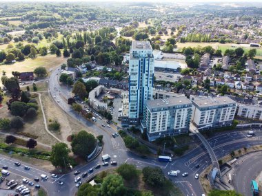Gorgeous Aerial View of Hemel Hempstead England UK Town of England