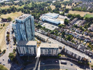 Gorgeous Aerial View of Hemel Hempstead England UK Town of England