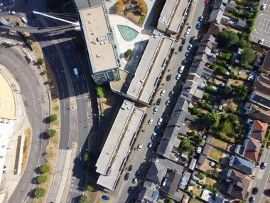 Gorgeous Aerial View of Hemel Hempstead England UK Town of England