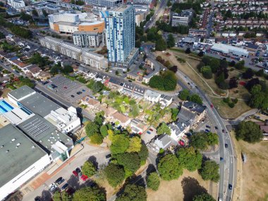 Gorgeous Aerial View of Hemel Hempstead England UK Town of England
