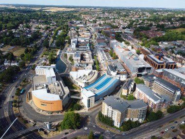 Gorgeous Aerial View of Hemel Hempstead England UK Town of England