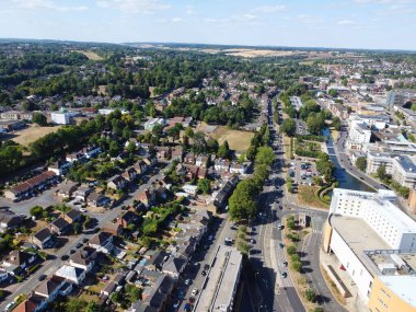 Gorgeous Aerial View of Hemel Hempstead England UK Town of England