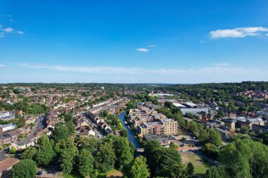 Gorgeous Aerial View of Hemel Hempstead England UK Town of England