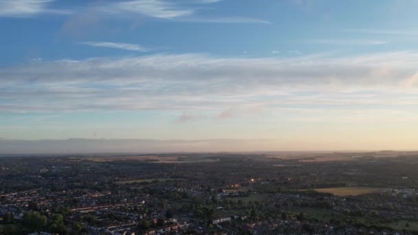 Beautiful Sunset Scene Luton City England — стокове відео