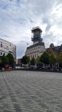 Beautiful View of Central Railway Station and City Centre of Luton England, Luton railway station is located in the town centre and Shopping Mall of Luton, The Image Captured on 30-8-2022