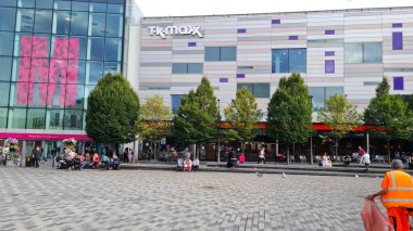 Beautiful View of Central Railway Station and City Centre of Luton England, Luton railway station is located in the town centre and Shopping Mall of Luton, The Image Captured on 30-8-2022