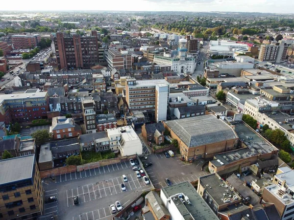 Luchtfoto Van Residentiële Huizen Het Stadscentrum Van British City England — Stockfoto