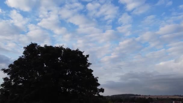 Fast Moving Clouds British Town Time Lapse Clip — ストック動画