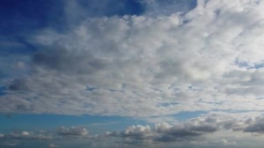 Fast Moving  Clouds over British Town. Time Lapse Clip