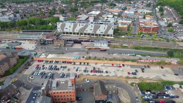 Die Schönsten Luftaufnahmen Des Stadtzentrums Von Luton — Stockvideo