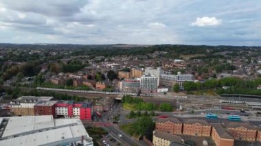 Luton Şehir Merkezi 'nin en güzel hava görüntüleri. 