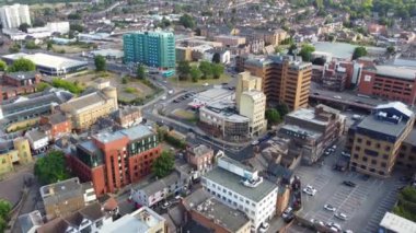 Luton Şehir Merkezi 'nin en güzel hava görüntüleri. 
