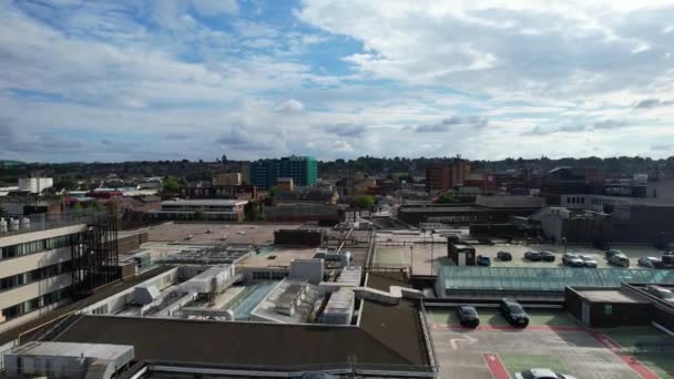 Most Beautiful Aerial Footage Luton City Centre — Stock Video