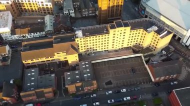 Editorial Use Unreleased Video Clip of City Center of Luton Town of England Great Britain,  This footage was captured on 20th of July 2022. It is famous for Central Railway Station of Luton City, Shopping Mall, Restaurants, Bedfordshire University, 