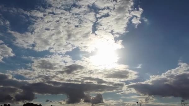 Fast Moving Clouds British Town Time Lapse Clip — Wideo stockowe