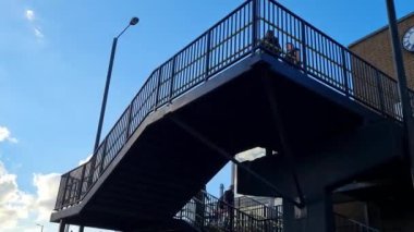 Editorial Use Unreleased Video Clip of City Center of Luton Town of England Great Britain,  This footage was captured on 20th of July 2022. It is famous for Central Railway Station of Luton City, Shopping Mall, Restaurants, Bedfordshire University, 