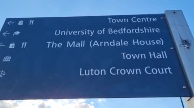 Editorial Use Unreleased Video Clip of City Center of Luton Town of England Great Britain,  This footage was captured on 20th of July 2022. It is famous for Central Railway Station of Luton City, Shopping Mall, Restaurants, Bedfordshire University, 