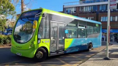 Editorial Use Unreleased Video Clip of City Center of Luton Town of England Great Britain,  This footage was captured on 20th of July 2022. It is famous for Central Railway Station of Luton City, Shopping Mall, Restaurants, Bedfordshire University, 