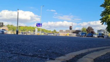 Editorial Use Unreleased Video Clip of City Center of Luton Town of England Great Britain,  This footage was captured on 20th of July 2022. It is famous for Central Railway Station of Luton City, Shopping Mall, Restaurants, Bedfordshire University, 