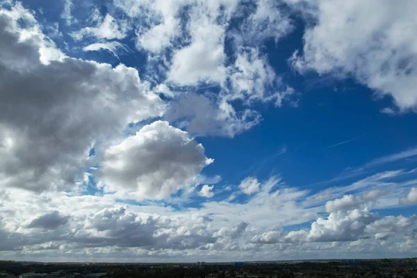 Beautiful Dramatic Clouds British City — Stock Fotó