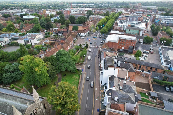 Beautiful High Angle View Albans Town Centre England Great Britain — Zdjęcie stockowe