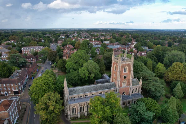 Beautiful High Angle View Albans Town Centre England Great Britain — стокове фото