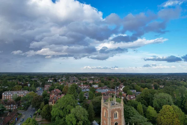 Beautiful High Angle View Albans Town Centre England Great Britain — Stock Fotó