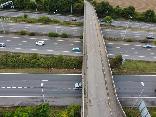 Повітряний Вид Автостради Заході Сонця — стокове фото