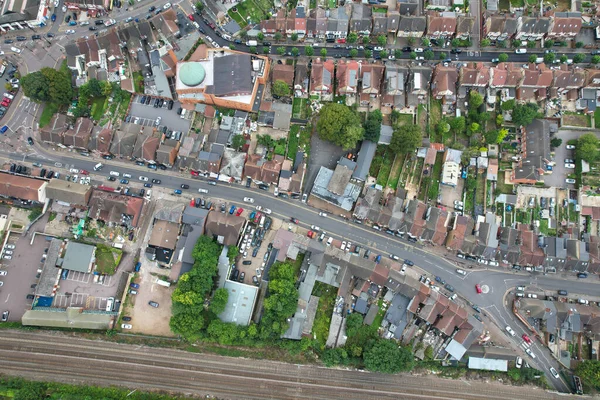 英国卢顿市住宅住宅高角空中景观 — 图库照片