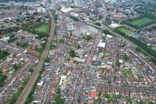 High Angle Aerial View Residential Houses Сайті Luton City England — стокове фото