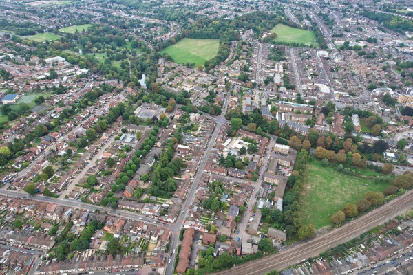 High Angle Aerial View Lakóházak Luton City England Egyesült Királyság — Stock Fotó