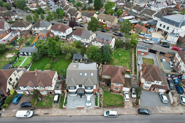 High Angle Aerial View Residential Houses Сайті Luton City England — стокове фото