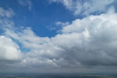 Beautiful Clouds in Sky over Town
