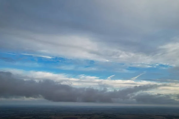 Belas Nuvens Cena Sobre Cidade Britânica Inglaterra Reino Unido — Fotografia de Stock