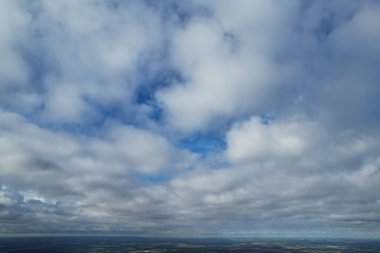 Beautiful Clouds in Sky over Town