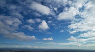 Beautiful Clouds in Sky over Town