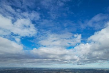 Beautiful Clouds in Sky over Town