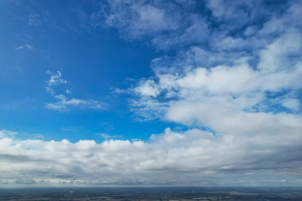 Beautiful Clouds in Sky over Town