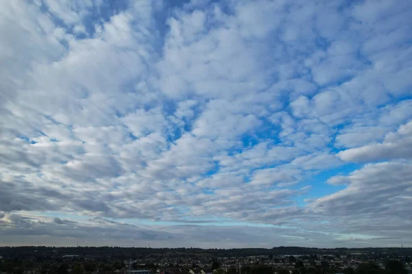 Beautiful Clouds in Sky over Town