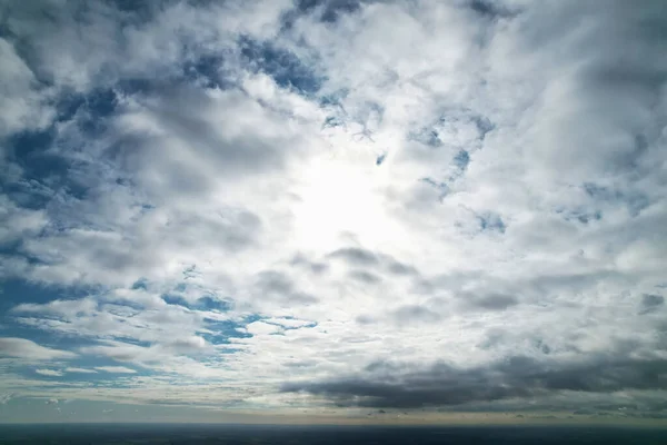 Beautiful Clouds in Sky over Town