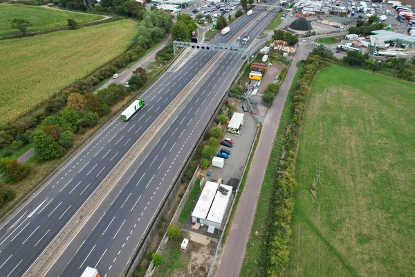 Aerial View Motorways Countryside — Stock Photo, Image