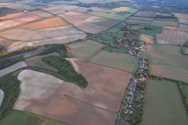 British Countryside Landscape at Sunset Time 