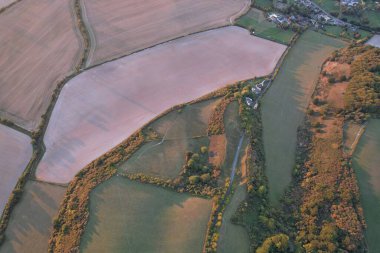 British Countryside Landscape at Sunset Time 