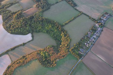 British Countryside Landscape at Sunset Time 